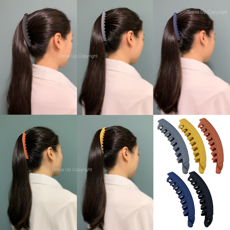 [SG Light and Tight] 13cm*3cm Matte Double Claw BIG Banana Hair Clip Hair Barrette For Medium-to-Thick Hair, Extra Steady, Multi-color Options