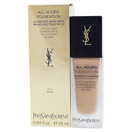 Yves Saint Laurent All Hours Foundation Spf 20, B40 Sand, 0.84 Ounce